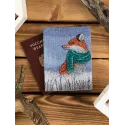 Cross stitch kit PANNA "Passport cover. The winter fox" 20 x 13.5 cm POP-7521