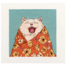 Cross stitch kit PANNA "Sleepy cat" 15 x 15 cm PK-7533
