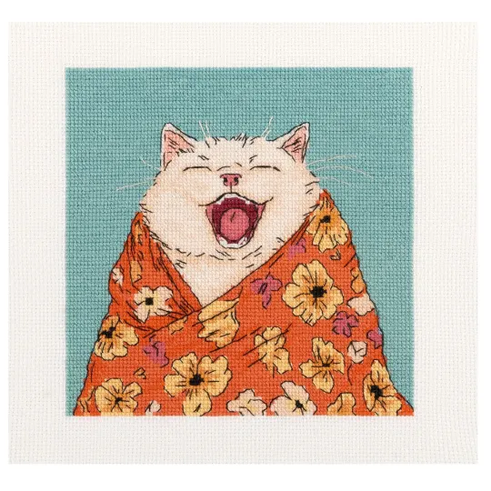 Cross stitch kit "Sleepy cat" PK-7533