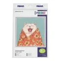 Cross stitch kit PANNA "Sleepy cat" 15 x 15 cm PK-7533