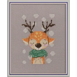Cross stitch kit "Deer in a scarf" KL8-562