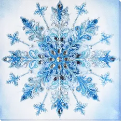 Основной набор для вышивания бисером "Морозные узоры" 22x22 см AAB-963