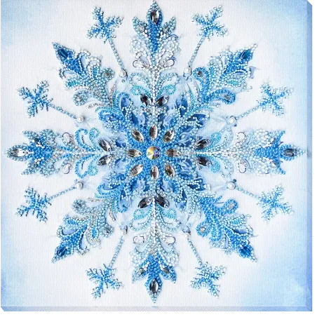 Hauptstickset mit Perlen "Frostmuster" 22x22 cm AAB-963