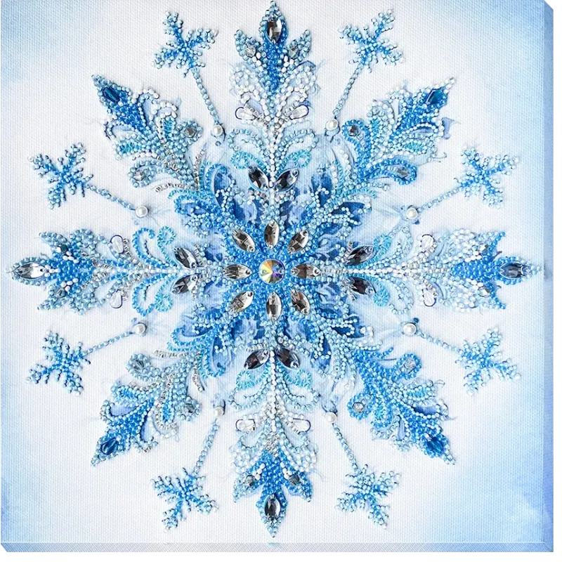 Hauptstickset mit Perlen "Frostmuster" 22x22 cm AAB-963