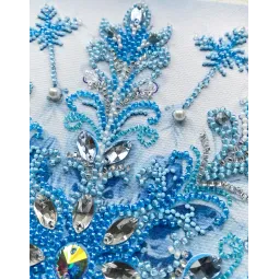 Hauptstickset mit Perlen "Frostmuster" 22x22 cm AAB-963