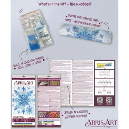 Main Bead Embroidery Kit "Frost patterns" 22x22 cm AAB-963