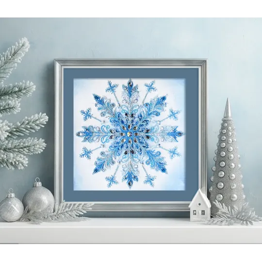 Main Bead Embroidery Kit "Frost patterns" 22x22 cm AAB-963