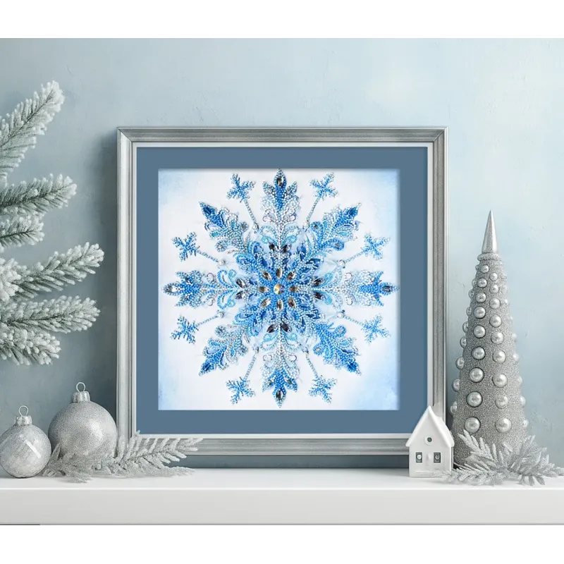 Main Bead Embroidery Kit "Frost patterns" 22x22 cm AAB-963