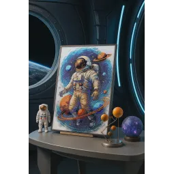 Основной набор для вышивки бисером "Космический Путешественник" 26x39 см AAB-962