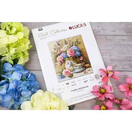 Cross Stitch Kit. "Floral Nostalgia" 20 x 23 cm SG725