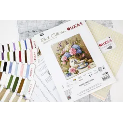 Cross Stitch Kit. "Floral Nostalgia" 20 x 23 cm SG725