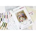 Kit Point de Croix "Nostalgie florale" 20 x 23 cm SG725