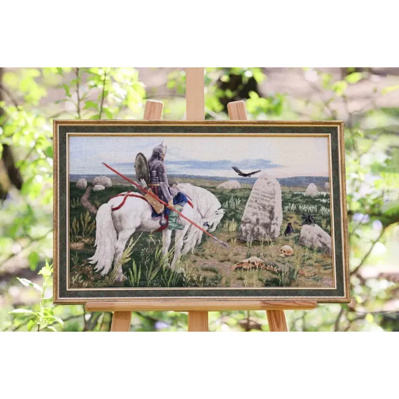 Kryželiu siuvinėjimo rinkinys "Riteris kryžkelėje" 62.5x37 cm S/MK115