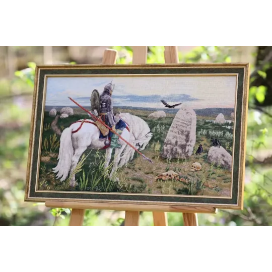 Cross stitch kit "Knight at the Crossroads" 62.5x37 cm S/MK115