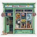 Kit de point de croix. "Maison de Musique" 25 x 24 cm SB1440