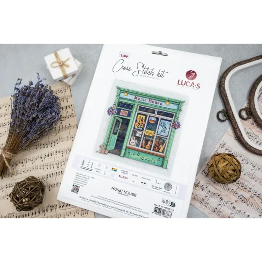 Cross Stitch Kit. "Music House" 25 x 24 cm SB1440