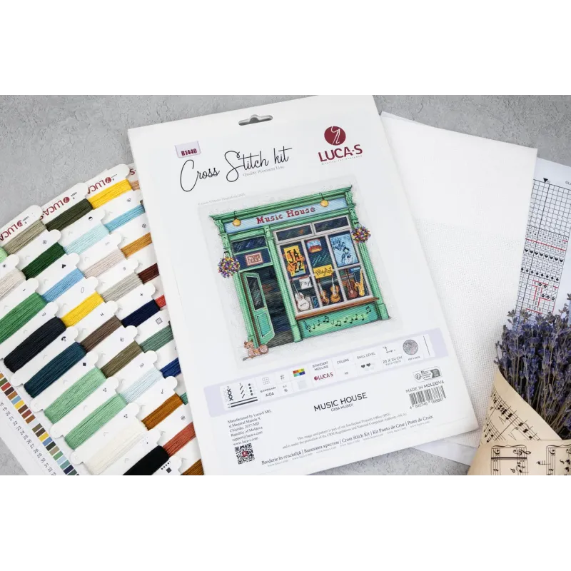 Cross Stitch Kit. "Music House" 25 x 24 cm SB1440