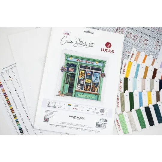 Cross Stitch Kit. "Music House" 25 x 24 cm SB1440