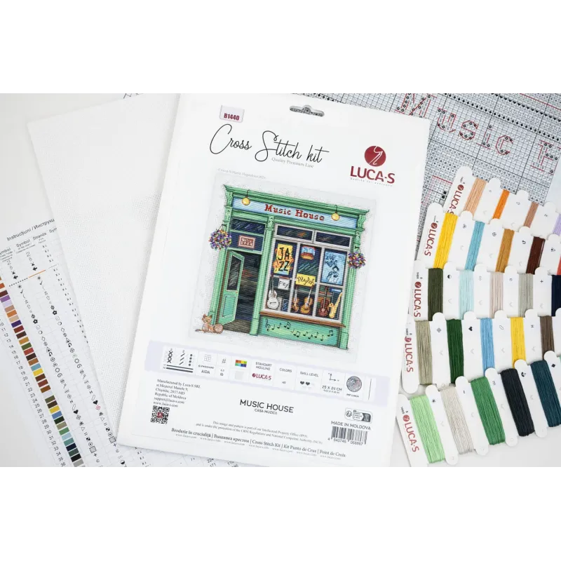 Cross Stitch Kit. "Music House" 25 x 24 cm SB1440