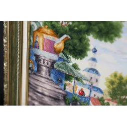 Набор для вышивания крестом "Купчиха за чаем" 55.5x55 см S/MK117