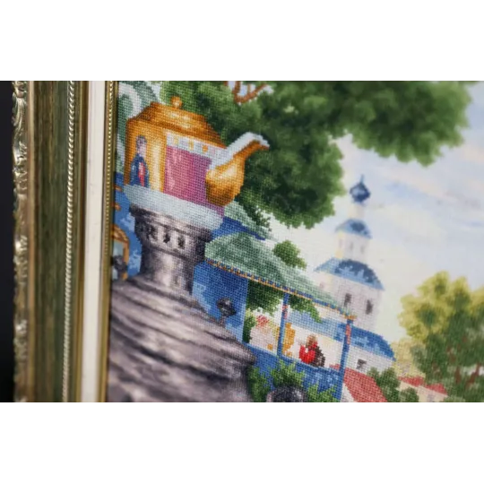 Cross stitch kit "A Merchant Woman at Tea" 55.5x55 cm S/MK117