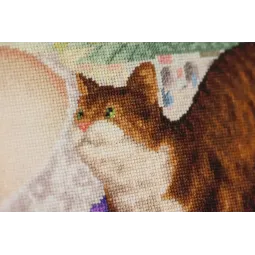 Набор для вышивания крестом "Купчиха за чаем" 55.5x55 см S/MK117