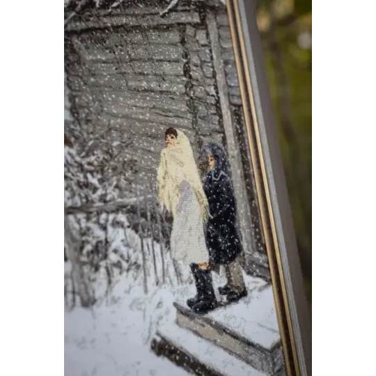 Kreuzstichset "Der erste Schnee" 50x63 cm S/MK087