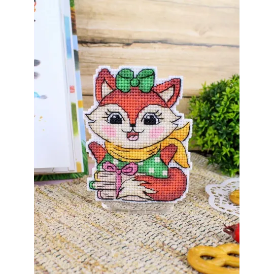Cross stitch kit "Funny little fox" 9x7 cm SR-896