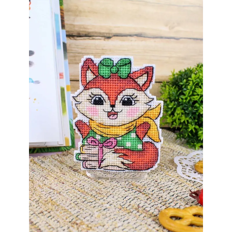 Cross stitch kit "Funny little fox" 9x7 cm SR-896