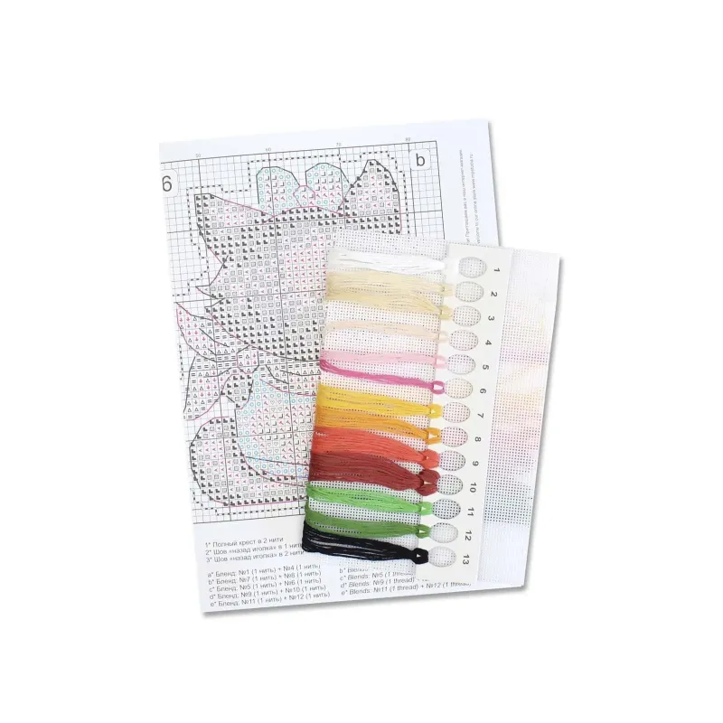 Cross stitch kit "Funny little fox" 9x7 cm SR-896