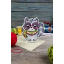 Cross stitch kit "Scientist Raccoon" 9x9 cm SR-895