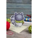 Cross stitch kit "Scientist Raccoon" 9x9 cm SR-895