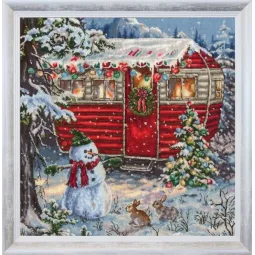 Набор для вышивания крестиком "Новогодний трейлер" 34 x 34 см S/SO023