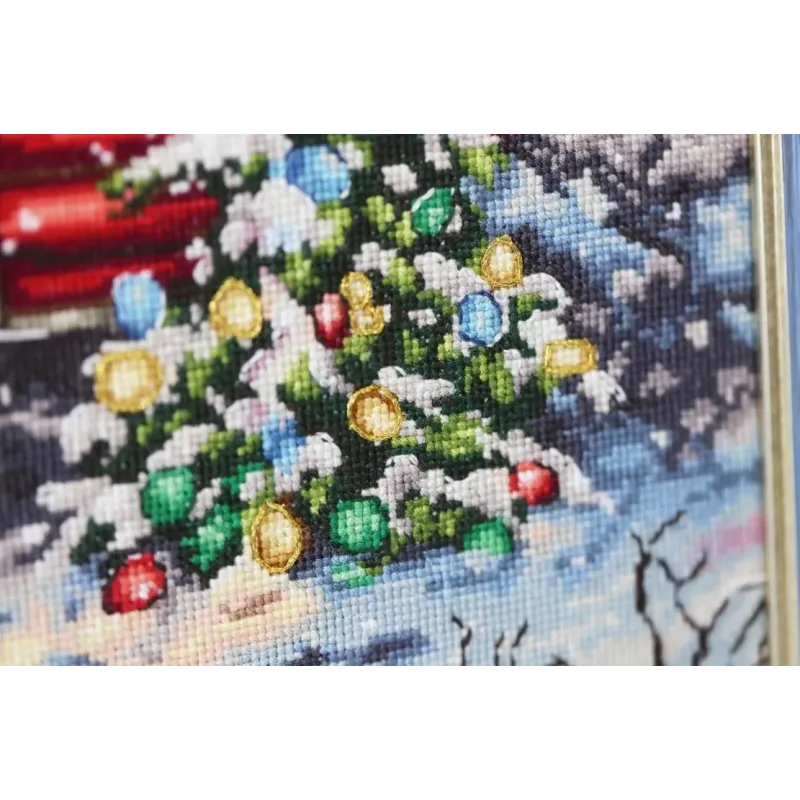 Kreuzstich-Set "Neujahrsanhänger" 34 x 34 cm S/SO023