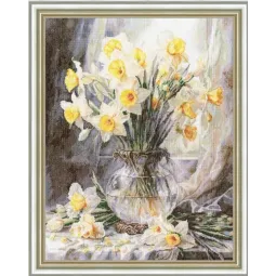 Siuvinėjimo rinkinys "Narcizų švelnumas" 34,7 x 44,8 cm S/LTS087