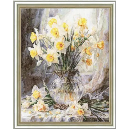 Kit de point de croix "La Tendresse des Narcisses" 34.7 x 44.8 cm S/LTS087