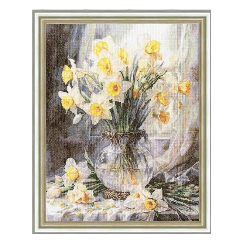 Cross stitch kit "The Tenderness of Narcissuses" 34.7 x 44.8 cm S/LTS087