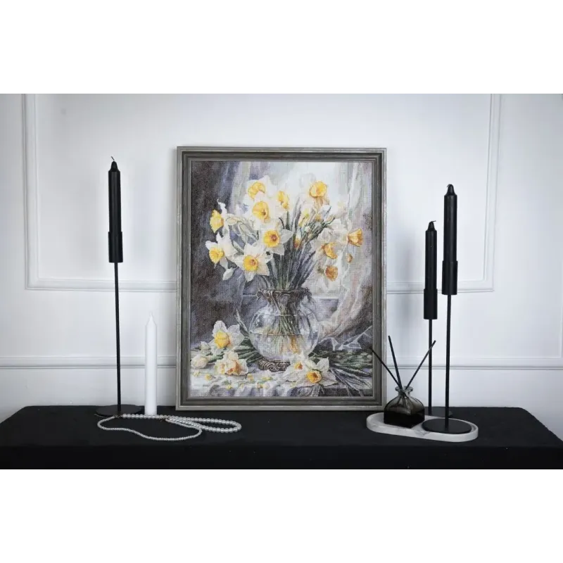 Kit de point de croix "La Tendresse des Narcisses" 34.7 x 44.8 cm S/LTS087