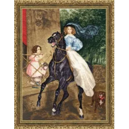 Cross stitch kit "Rider" 24.5 x 32.5 cm S/KR006