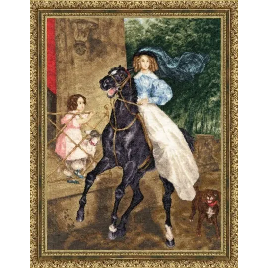 Cross stitch kit "Rider" 24.5 x 32.5 cm S/KR006