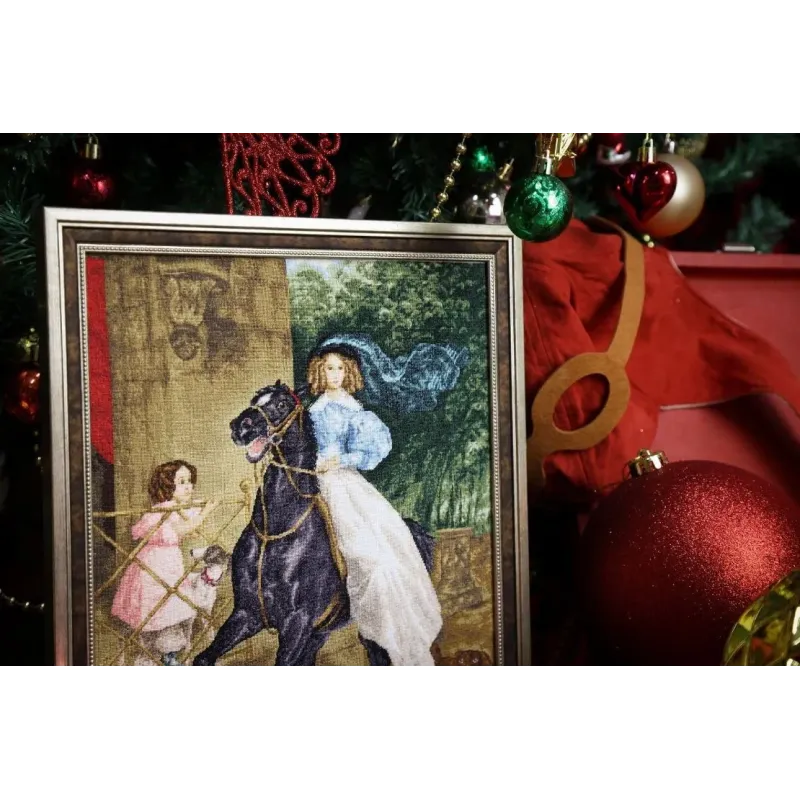 Kreuzstich-Set "Reiter" 24,5 x 32,5 cm S/KR006