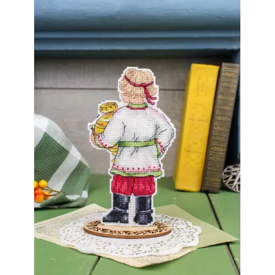 Kryželių siuvinėjimo rinkinys "Šventinis samovaras" 17*9 cm SR-1357