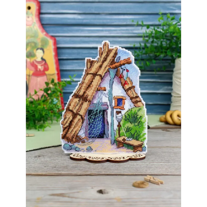 Kreuzstich-Set "Märchenhütte" 16*13 cm SR-1333