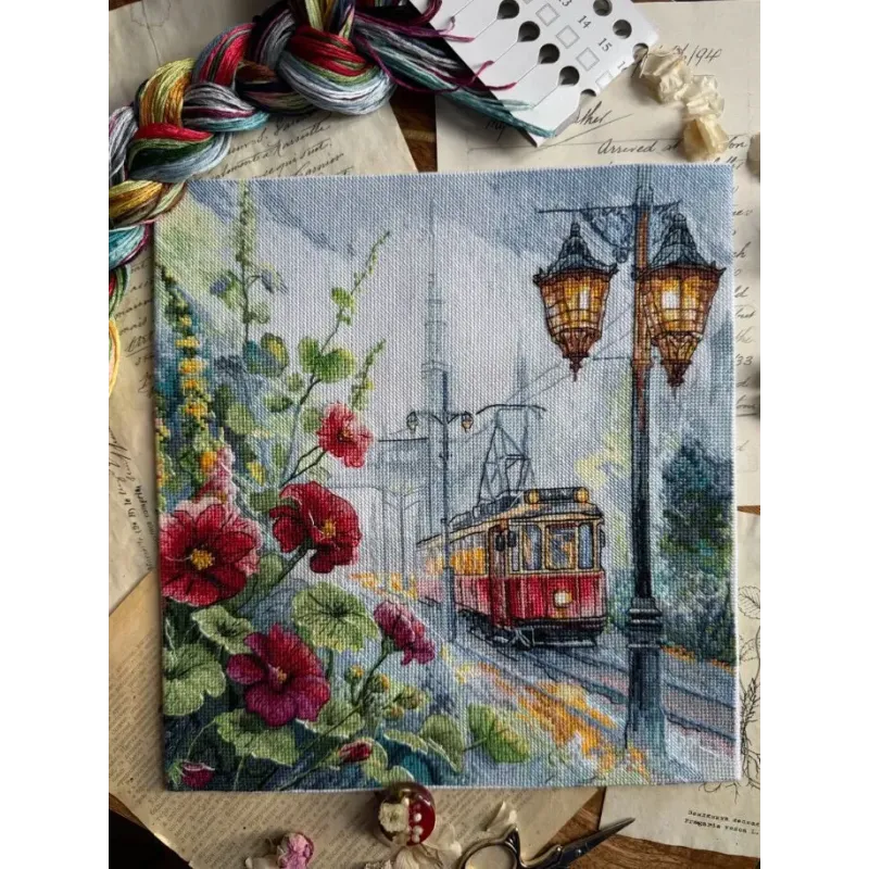 Cross stitch kit "Morning tram" SANU-11