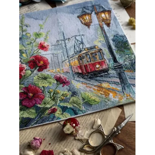 Siuvinėjimo rinkinys "Rytinė tramvajus" 24,5 x 27 cm SANU-11
