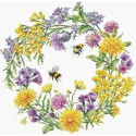 Cross stitch kit "Field wreath" 24,5х 24,5 cm SANP-77