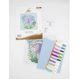 Cross Stitch Kit "Baby Jellyfish" 15x15 cm SRA1039