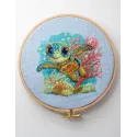 Cross Stitch Kit "Baby Sea Turtle" 15x15 SRA1037