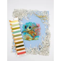 Kreuzstich-Set "Baby-Meeresschildkröte" 15x15 SRA1037
