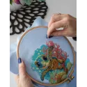 Cross Stitch Kit "Baby Sea Turtle" 15x15 SRA1037